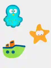 Мини коврик сквидопоп для ванны - игрушка для купания на присосках
