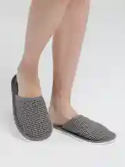 Коричневый тапочки домашние женские,  ЖТП/коричневая клетка