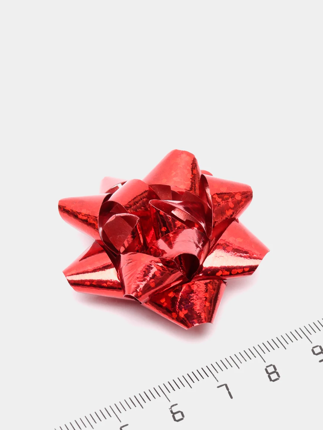 Вишнёвый бант Звезда для оформления подарка, 4,5 см/5 см /6,35 см