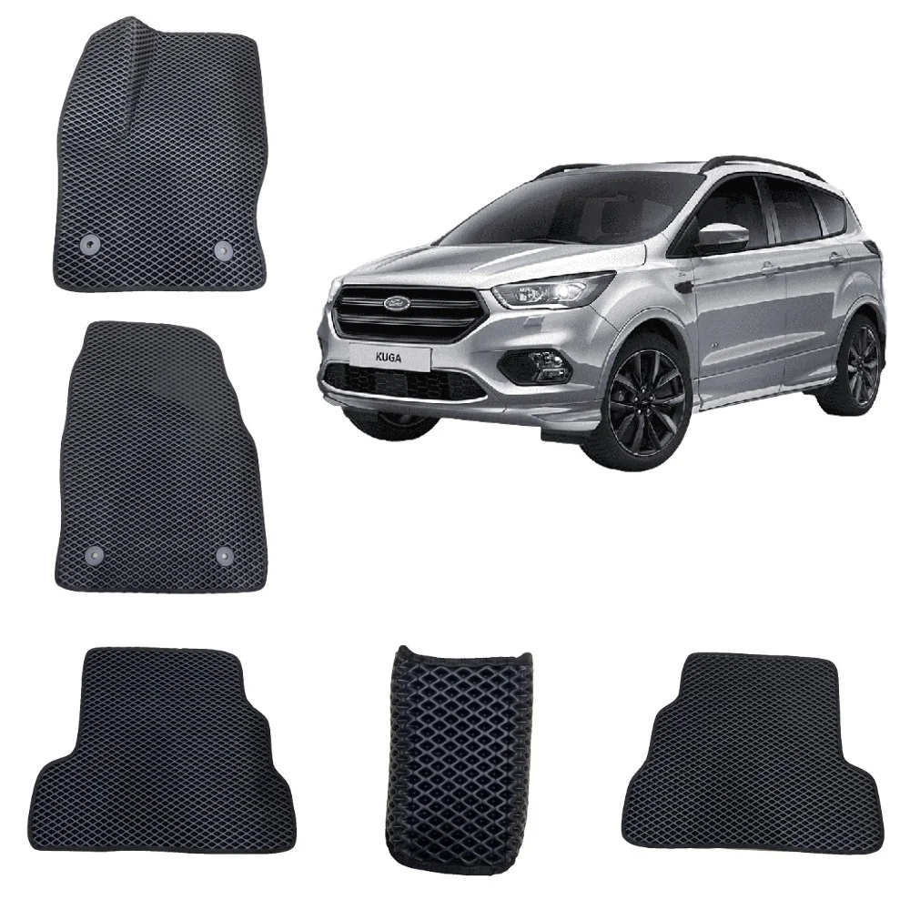 Черный 3-d Автомобильные EVA коврики в салон для FORD Kuga (2) / Форд Куга (2)