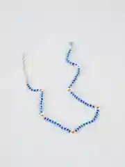 Белый ожерелье из цветных бусин, чокер из бисера