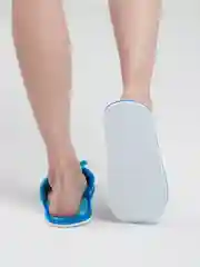 Голубой тапочки домашние женские открытые