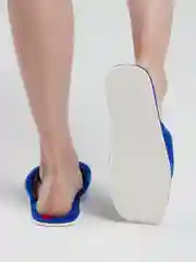 Синий тапочки домашние женские открытые