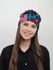 Бордовый шарф-труба