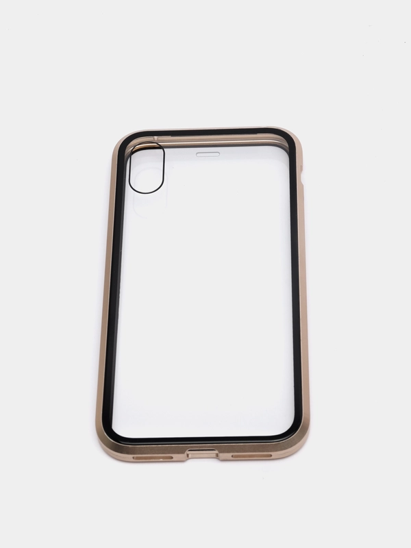 Магнитный металический чехол IPhone  эйпл стальной x xs xr 11 pro черный золотой серебряный серый стекло стеклянный