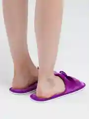 Фиолетовый тапочки домашние женские открытые