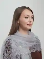 Бежевый брошь-магнит для платков