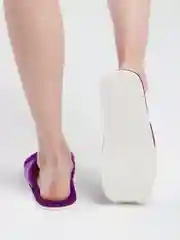 Фиолетовый тапочки домашние женские открытые