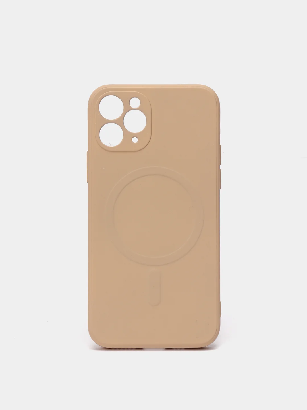 Бежевый чехол Soft Touch silicone case с магнитом MagSafe для iPhone 11, 11Pro, 11Pro Max