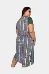 Хаки платье женское из хлопка, большие размеры