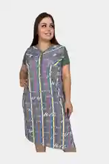 Хаки платье женское из хлопка, большие размеры
