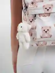 Белый рюкзак женский "Медвежонок"