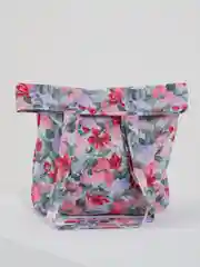 Розовый сумка-шоппер женская, через плечо, яркий принт, 35*40 см