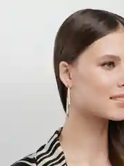 Золотой серьги "Геометрия"