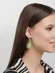 Лайм серьги цветные с надписями