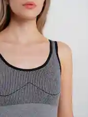 Черный топ женский спортивный