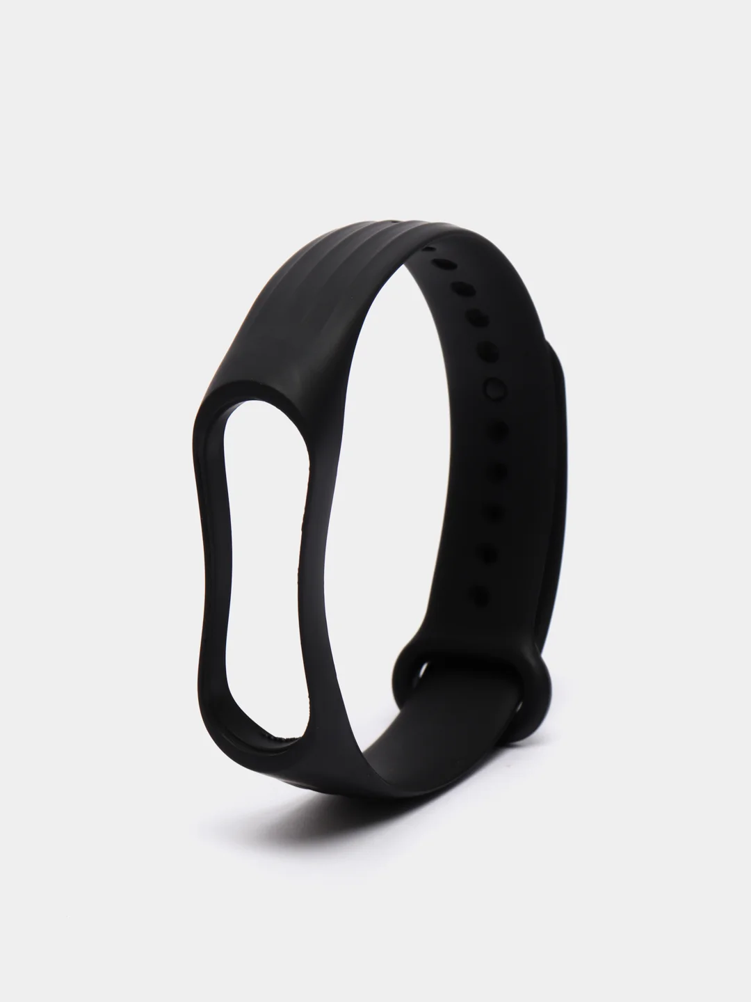 Черный силиконовый ремешок для Xiaomi mi band 3 / 4 / 5 / 6