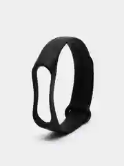 Черный силиконовый ремешок для Xiaomi mi band 3 / 4 / 5 / 6