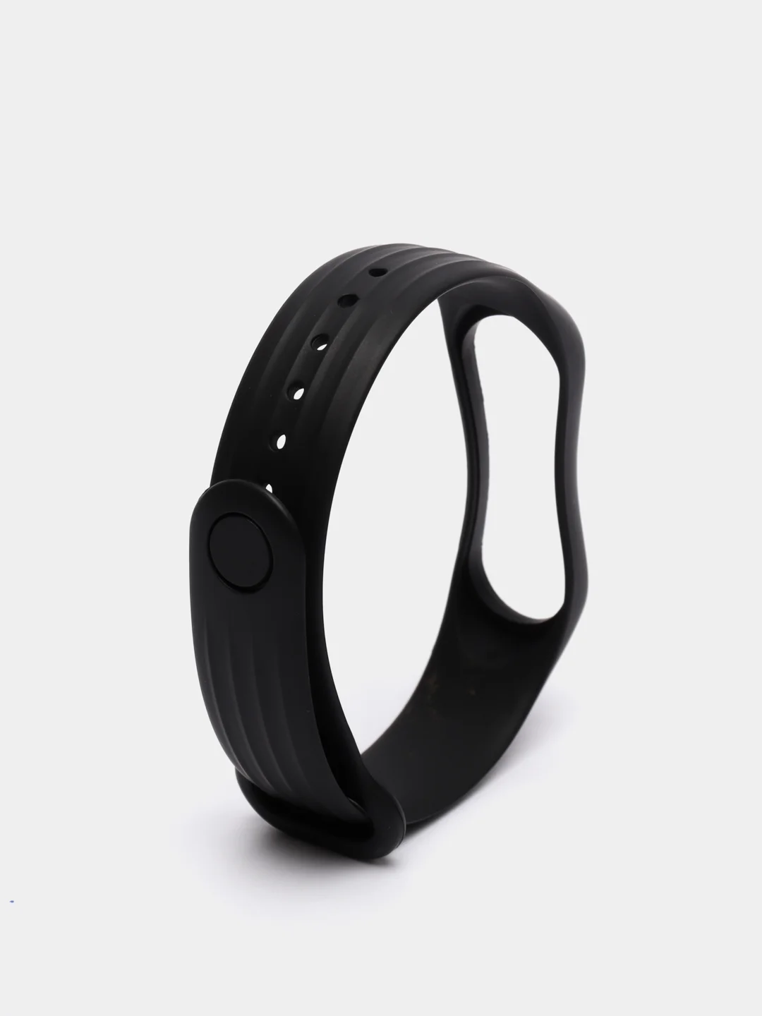 Черный силиконовый ремешок для Xiaomi mi band 3 / 4 / 5 / 6