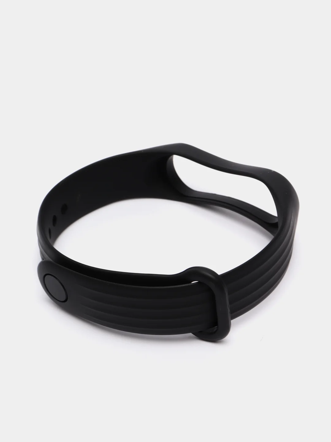 Черный силиконовый ремешок для Xiaomi mi band 3 / 4 / 5 / 6