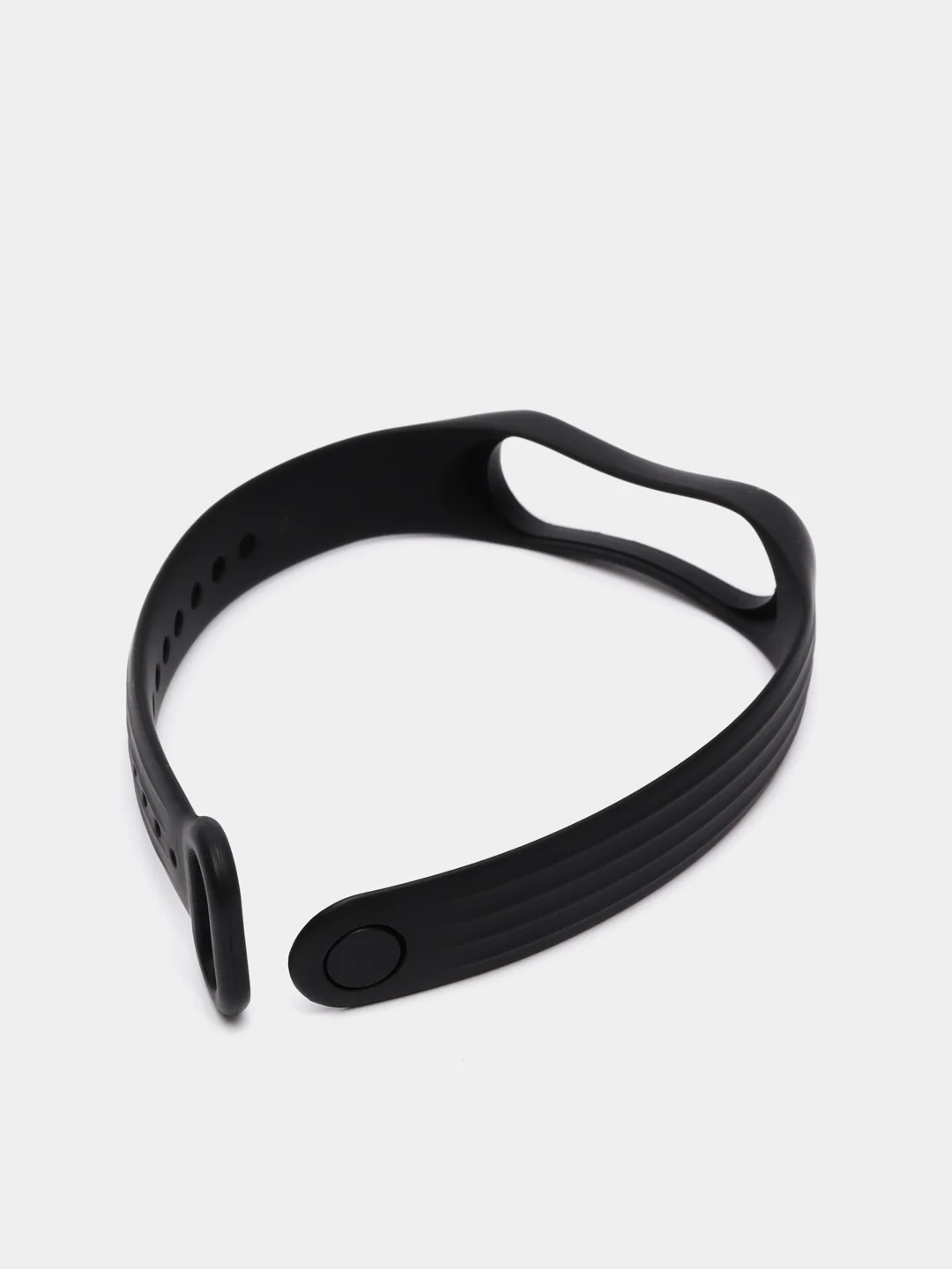 Черный силиконовый ремешок для Xiaomi mi band 3 / 4 / 5 / 6