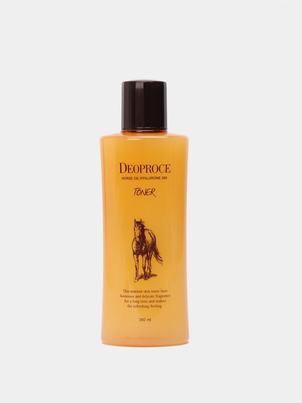 Тонер с гиалуроновой кислотой и лошадиным жиром Deoproce Horse Oil Hyalurone Toner, 380 мл