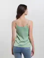 Лайм майка женская шелковая на бретельках