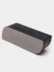 Белый часы-будильник настольные, электронные, LED, с зеркальным экраном и термометром