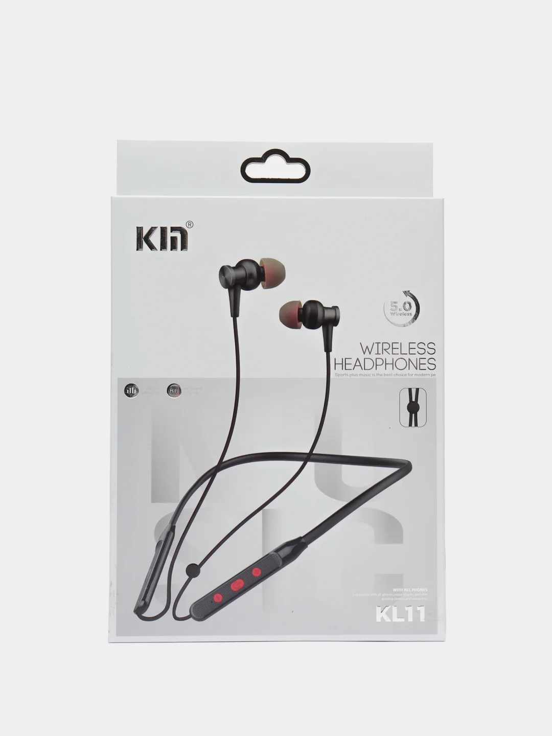Черный беспроводные Bluetooth наушники KIN SPORT KL-11 с микрофоном
