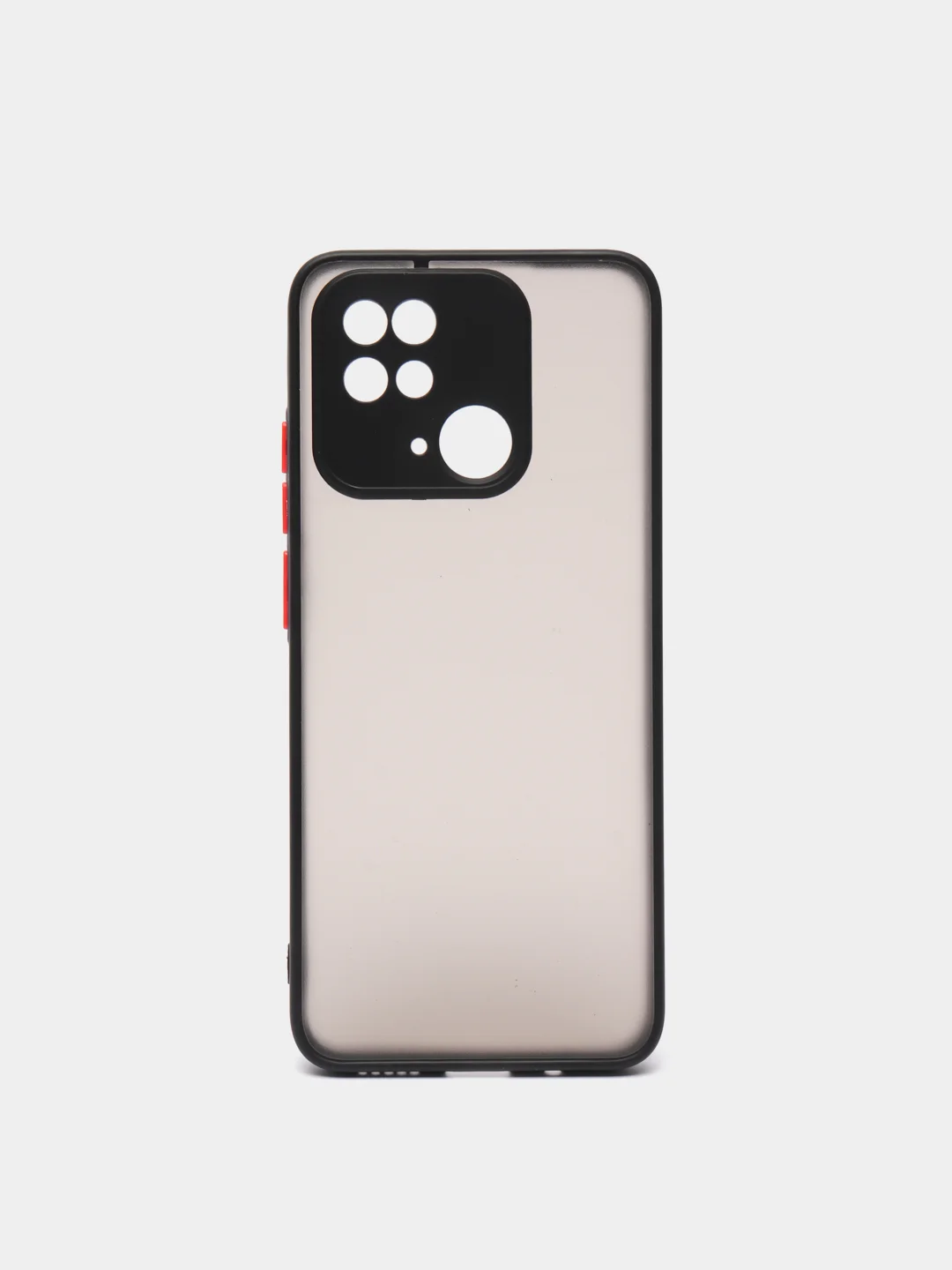 Черный чехол Xiaomi Redmi 10C / Poco C40, Поко С40, пластиковый, матовый, с цветными кнопками