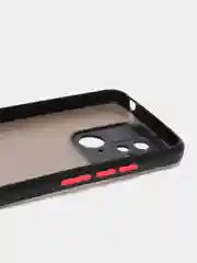 Черный чехол Xiaomi Redmi 10C / Poco C40, Поко С40, пластиковый, матовый, с цветными кнопками