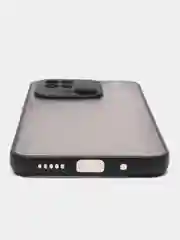 Черный чехол Xiaomi Redmi 10C / Poco C40, Поко С40, пластиковый, матовый, с цветными кнопками