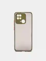 Лесной зеленый чехол Xiaomi Redmi 10C / Poco C40, Поко С40, пластиковый, матовый, с цветными кнопками