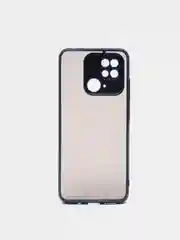 Темно-синий чехол Xiaomi Redmi 10C / Poco C40, Поко С40, пластиковый, матовый, с цветными кнопками