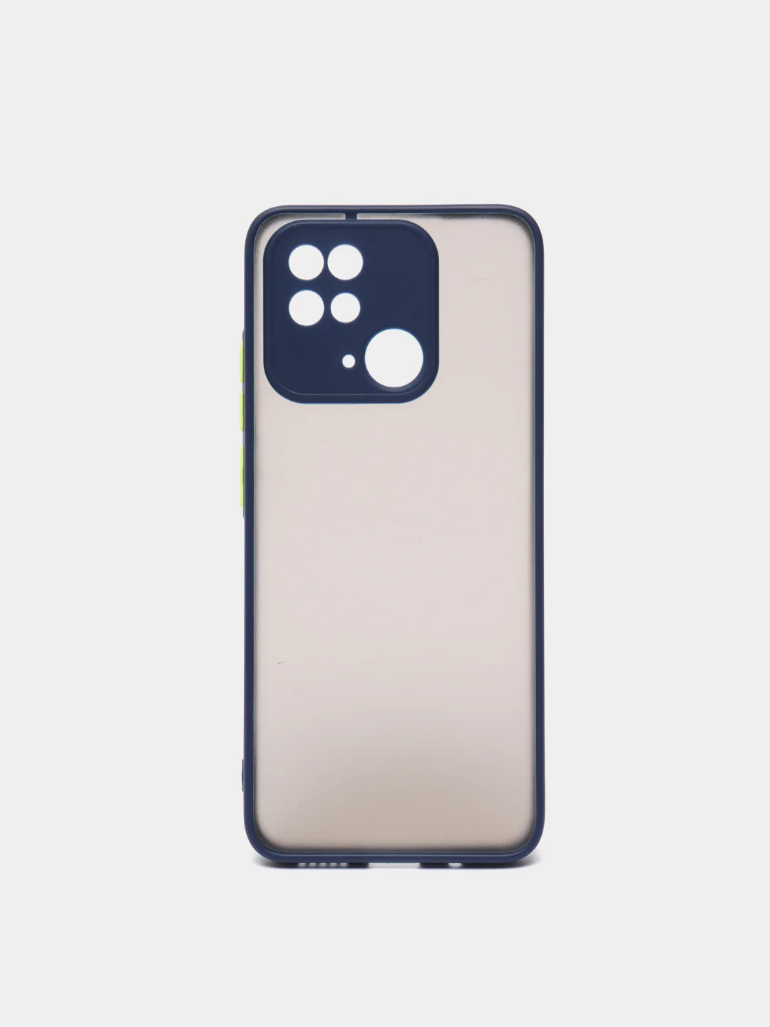 Темно-синий чехол Xiaomi Redmi 10C / Poco C40, Поко С40, пластиковый, матовый, с цветными кнопками