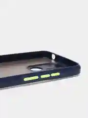 Темно-синий чехол Xiaomi Redmi 10C / Poco C40, Поко С40, пластиковый, матовый, с цветными кнопками