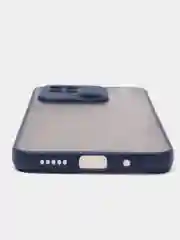 Темно-синий чехол Xiaomi Redmi 10C / Poco C40, Поко С40, пластиковый, матовый, с цветными кнопками
