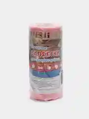 Розовый салфетки / тряпки для уборки в рулоне 30шт вискозные (18*18см)