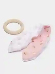 Розовый грызунок деревянный