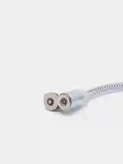 Серебряный кабель для зарядки X-cable, магнитный, 2.1 А, 360 + магнитный коннектор-разъем