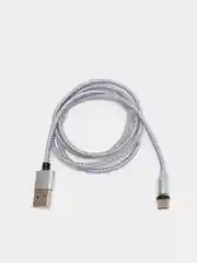 Серебряный кабель для зарядки X-cable, магнитный, 2.1 А, 360 + магнитный коннектор-разъем