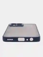 Темно-синий чехол Honor X8 4G, Хонор Х8 4Г пластиковый, матовый, с цветными кнопками