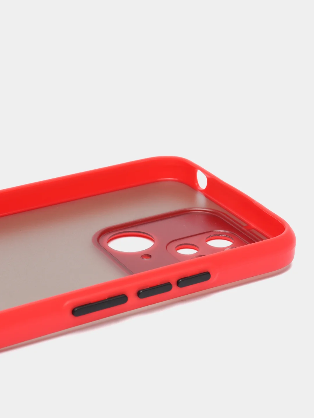 Красный чехол Xiaomi Redmi 10C / Poco C40, Поко С40, пластиковый, матовый, с цветными кнопками