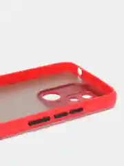Красный чехол Xiaomi Redmi 10C / Poco C40, Поко С40, пластиковый, матовый, с цветными кнопками
