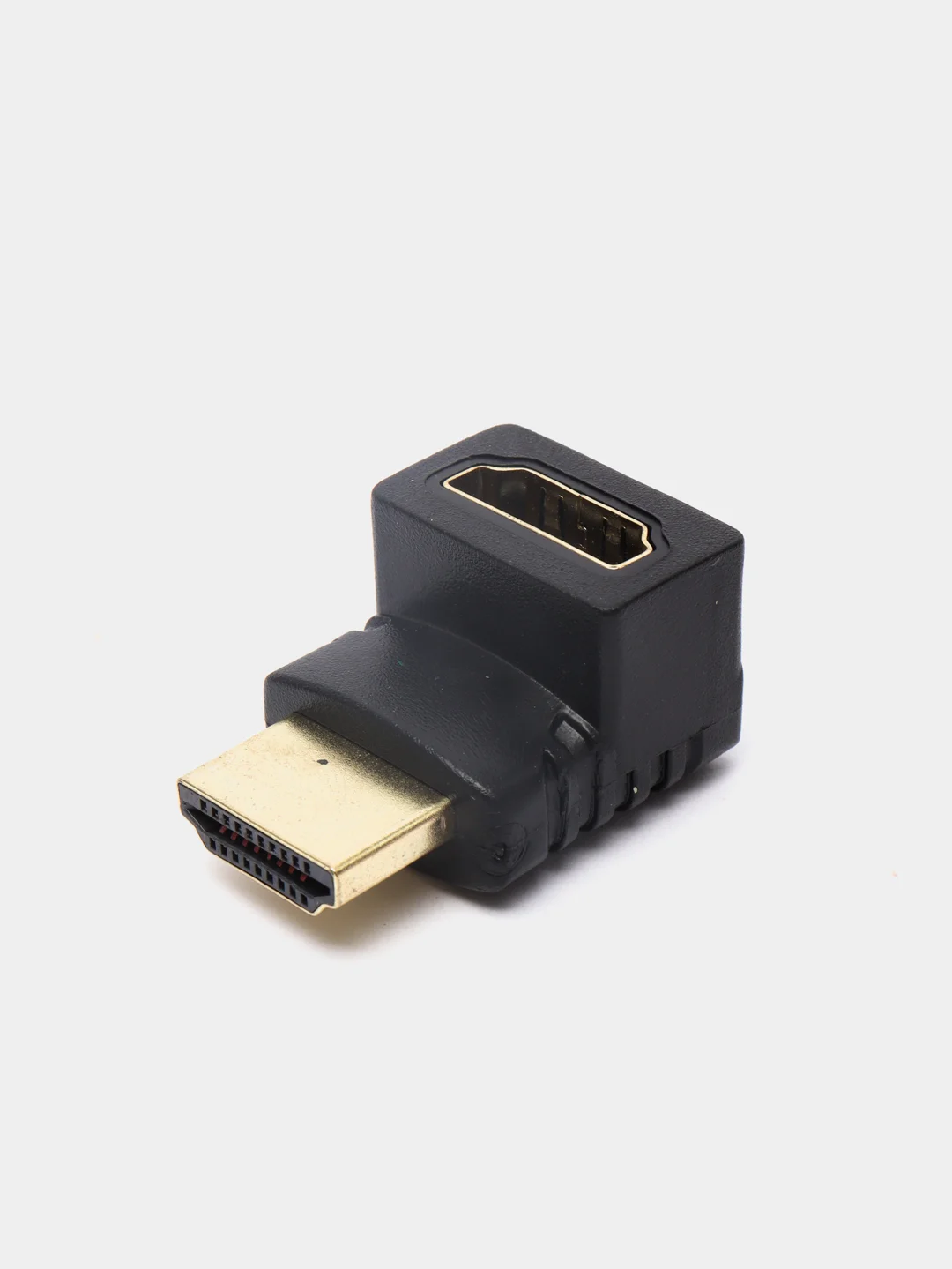 Желтый переходник HDMI-HDMI угловой