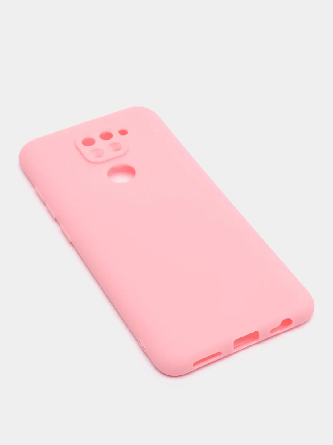 Розовый чехол Xiaomi Redmi Note 9 силиконовый