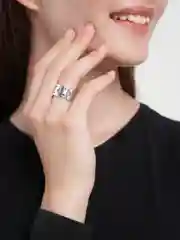 Серебряный кольцо "Звезды"