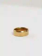 Золотой кольцо стальное, обручальное, широкое