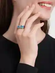 Синий кольцо "Сова"