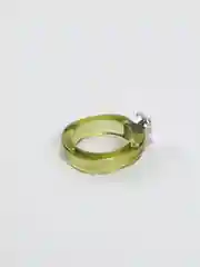 Мятный кольца из эпоксидной смолы с камнем